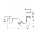 Picture of Hansgrohe BIDE SIFON DN32  CHROME