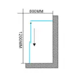 S Tuš Kabina sa Lajsnom 120x80 desna 