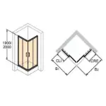 X1 Kvadratna Kabina 90x90