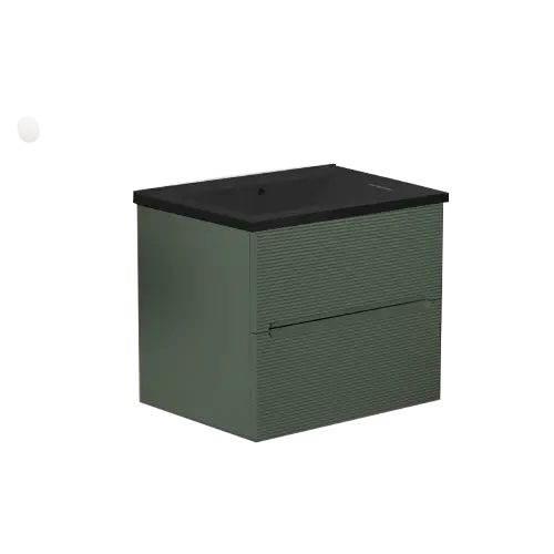 Rigo 600BX Verde Salvia Lavabo E-8099-60 Matt Black