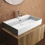 pravougaoni beli lavabo za zid