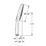 	Rainshower Smartactive 130 Ručni Tuš 26574GL0