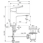 Ceraplan Baterija za Umivaonik H75 BD212AA