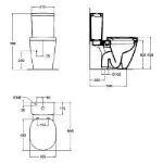 Connect WC Šolja Simplon za Monoblok Ideal Plus E8038MA tehnički crtež