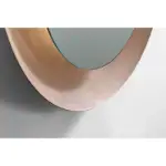 Okruglo LED ogledalo zlatno-roze
