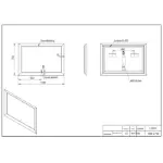 Pravo LED ogledalo 100x70 cm