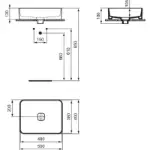 Moderni lavabo Strada II 50x40 cm