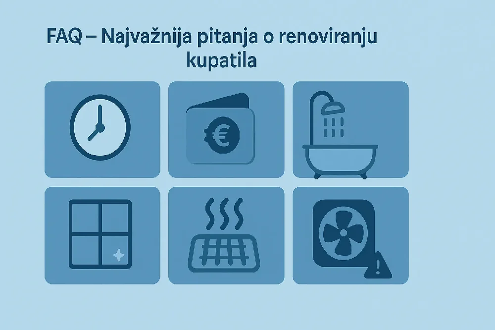 cesto postavljena pitanja o renoviranju kupatila