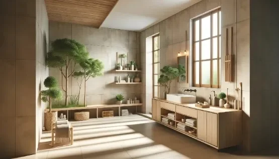 japandi inspiracija za kupatilo