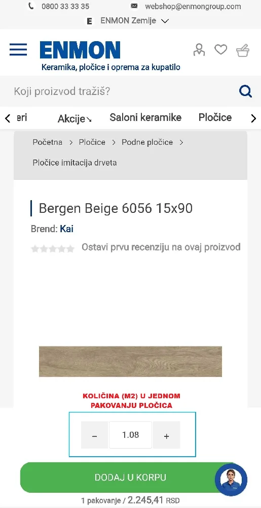 kako izračunati količinu pločica u pakovanju