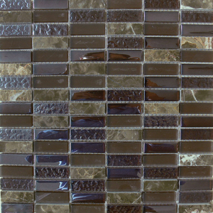 Natura Brown Staklo-Kamen Mozaik 30x30